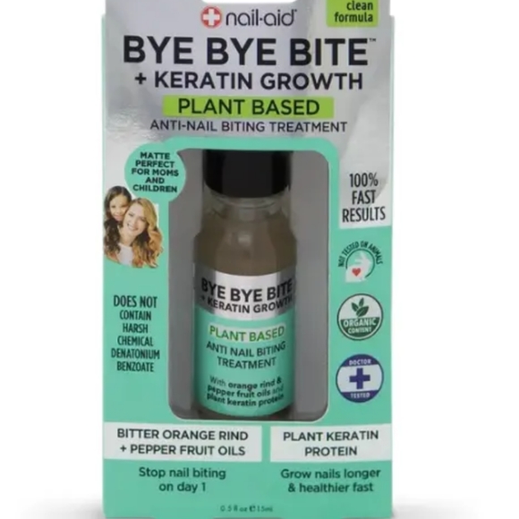 NailAid Bye Bye Bite Nails + Keratin Growth Plant Based Anti Nail Biting (2) - Picture 1 of 3
